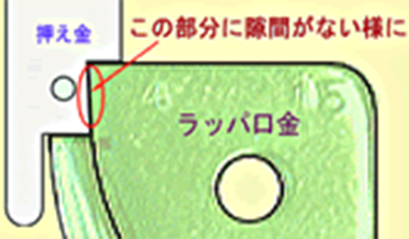 ラッパ口金に当たる部分を切り取る